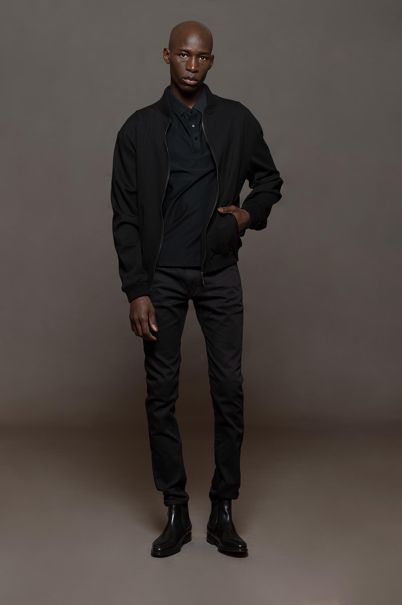 8013NE - CAMPERA AMERICANO NEGRO